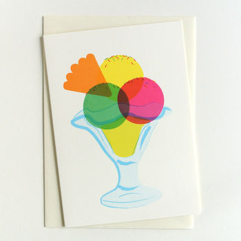 Sweets, Jelly, Ice Cream, Lolly, Set Of Eight Cards, 3 of 5