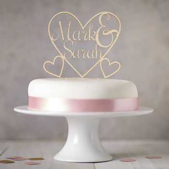 Personalised Heart Cake Topper, 6 of 6