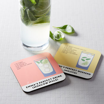 Personalised Cocktail Recipe Coaster, 7 of 8