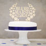 Personalised Star Wreath Wedding Cake Topper, thumbnail 2 of 4
