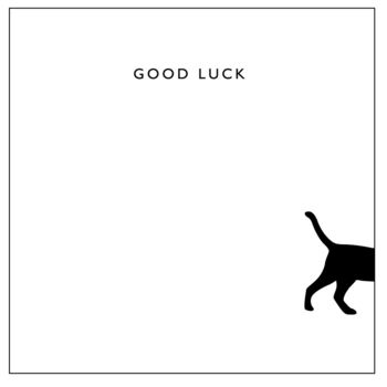 'Good Luck' Black Cat Card, 2 of 2