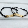 Personalised Leather And Brass Identity Bracelet, thumbnail 1 of 3