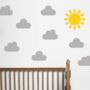 Children's Sun And Clouds Wall Sticker, thumbnail 6 of 8