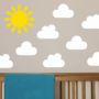 Children's Sun And Clouds Wall Sticker, thumbnail 2 of 8