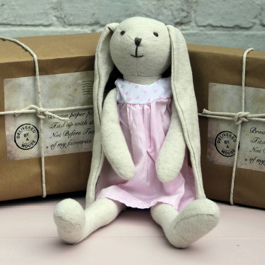 Olivia Bunny Vintage Style Soft Toy By The Nest Planner 
