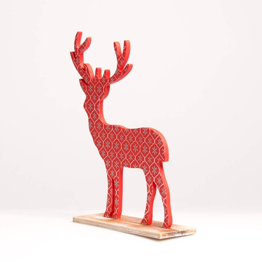 Wooden Christmas Stag By Otters Barn Interiors | notonthehighstreet.com