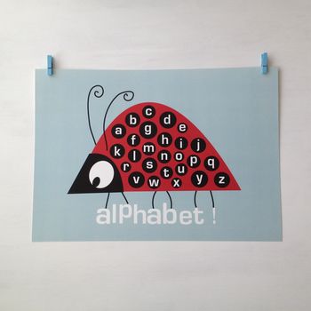 Children's Ladybird Alphabet Nursery Print, 5 of 7