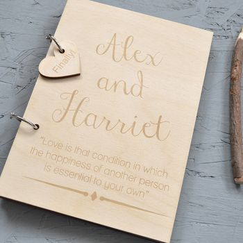 Personalised Wooden Guest Book, 3 of 9