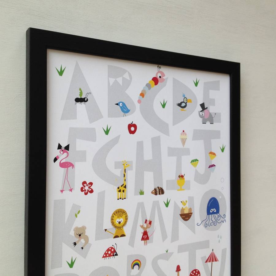 Children's Nursery Alphabet Print By Half Pint Home