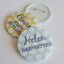 Baby Shower Spotty Personalised Badge, thumbnail 2 of 5