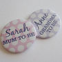 Baby Shower Spotty Personalised Badge, thumbnail 4 of 5