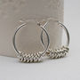 Silver Hoola Hoop Earrings, thumbnail 1 of 5