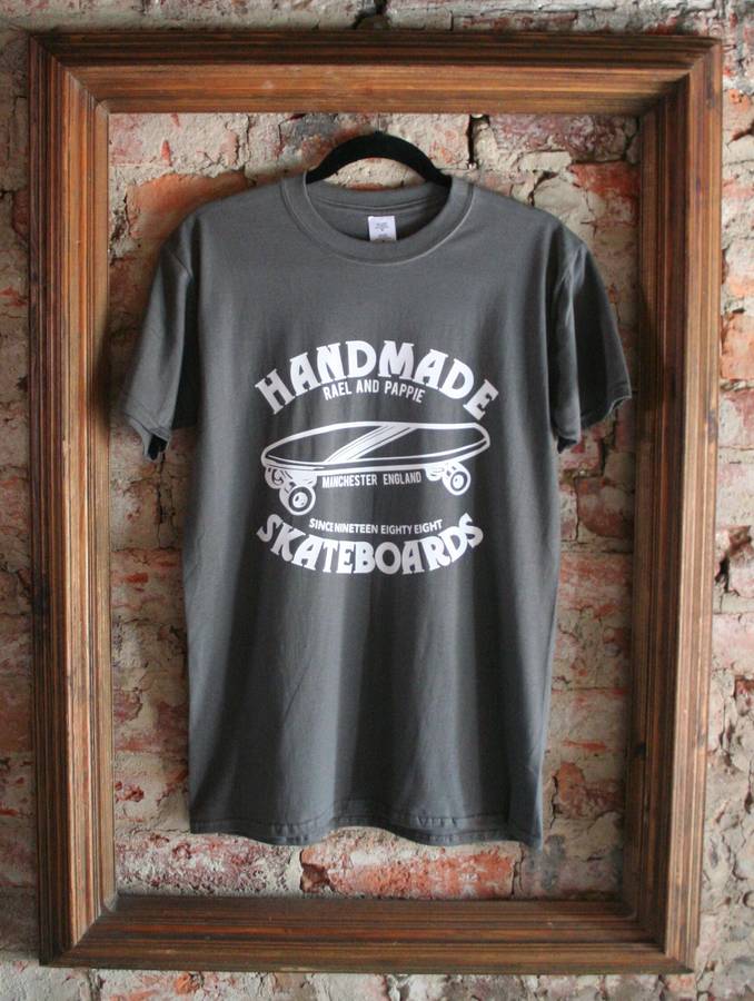 Vintage Handmade Skateboard T Shirt By Rael & Pappie