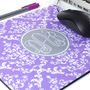 Personalised Damask Mouse Mat Rectangle, thumbnail 1 of 7