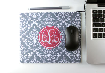 Personalised Damask Mouse Mat Rectangle, 6 of 7