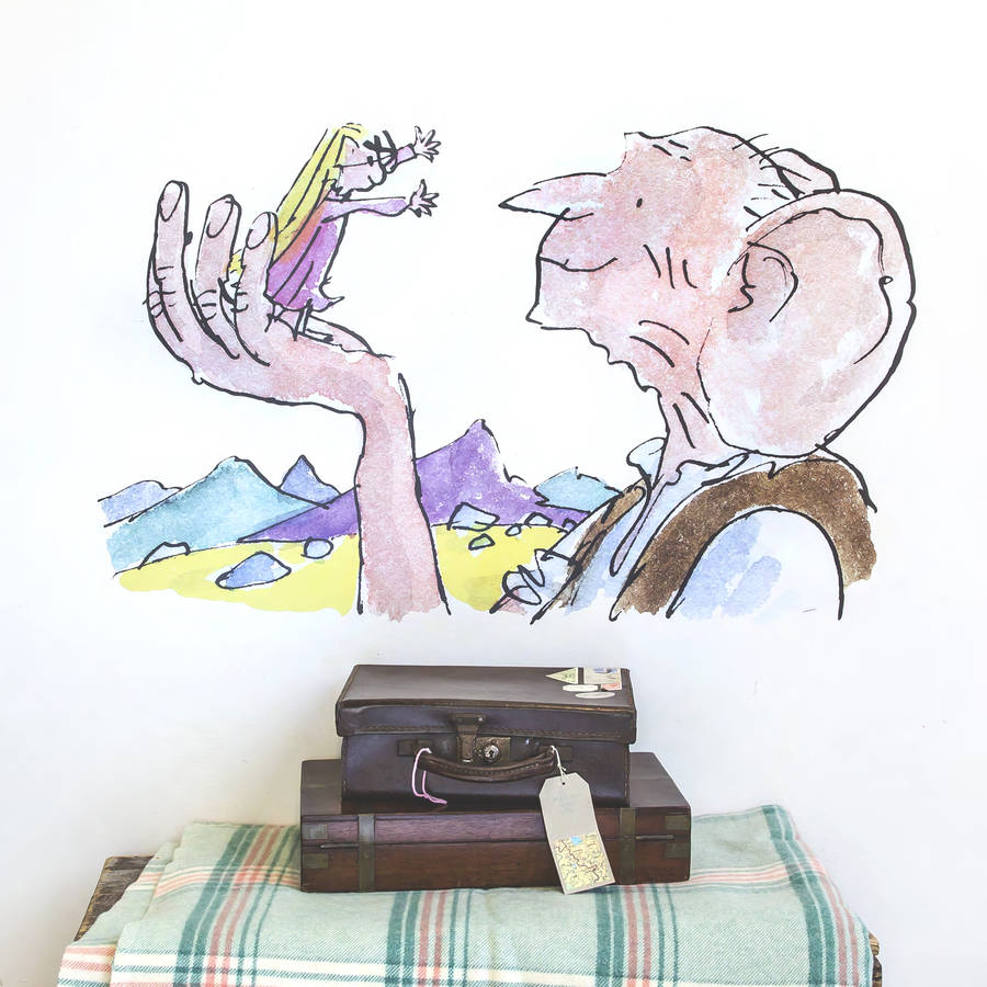 'the bfg' quentin blake wall sticker by oakdene designs ...