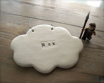 Porcelain Cloud Personalised Name Plaque, 7 of 10