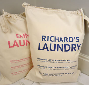 Personalised Laundry Bag Perfect For Students By Tailored Chocolates