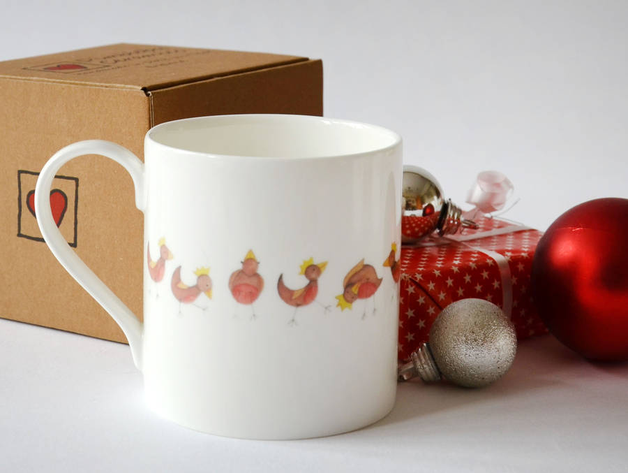 Christmas Fine Bone China Mug Designs By Dimbleby Ceramics  notonthehighstreet.com