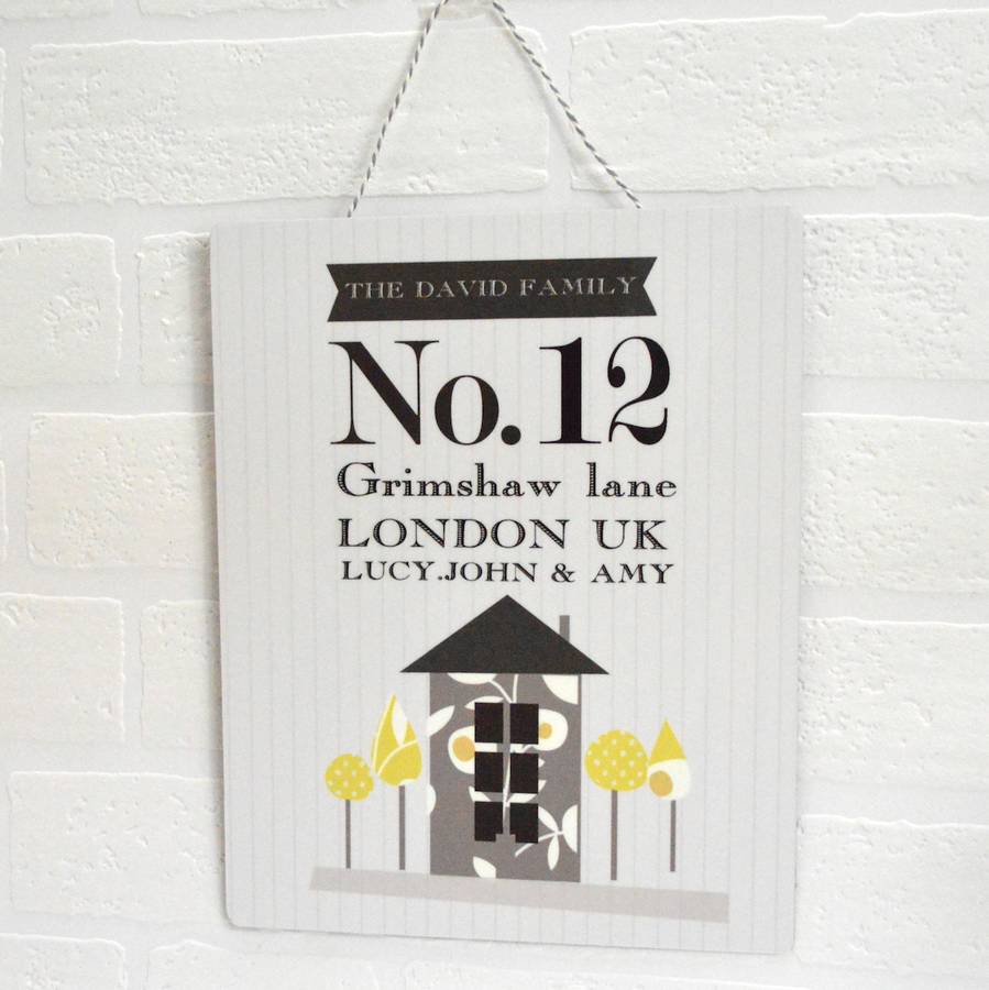 Personalised New Home Metal Sign By Tillie Mint Loves