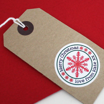 20 Personalised Snowflake Vinyl Stickers, 2 of 3