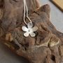 Handmade Silver And 18ct Yellow Gold Daisy Pendant, thumbnail 2 of 3