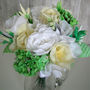 White Rose And Hydrangea Paper Bouquet, thumbnail 2 of 4