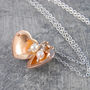 Heart Locket Rose Gold Plated Sterling Silver Necklace, thumbnail 8 of 10