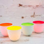 Porcelain Tea Lights, Neon, thumbnail 1 of 7