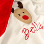 Rudolf Personalised Baby Blanket, thumbnail 2 of 6