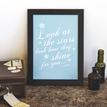 'Look At The Stars' Coldplay Print, 2 of 4