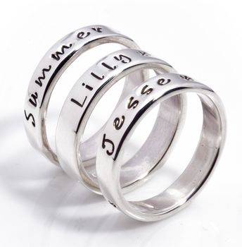 Personalised Silver Semplice Ring, 4 of 5