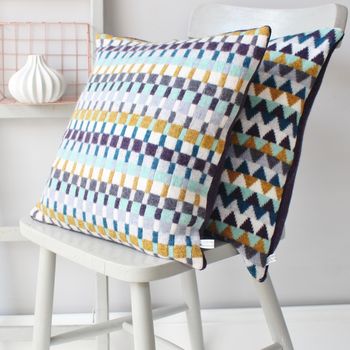 Chevron Knitted Lambswool Cushion, 5 of 6