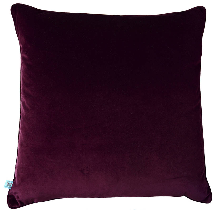 Large And Luxurious Velvet Cushion 'Reader' 55x55cm By Blackpop