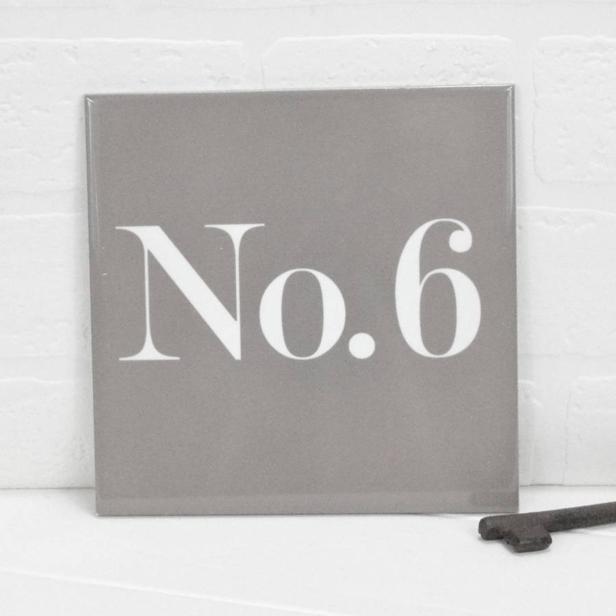 House Number Grey Large Number By Tillie Mint Loves Notonthehighstreet Com