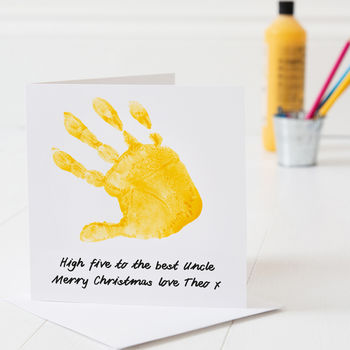 Personalised Hand Print Christmas Card, 2 of 2