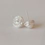 Sterling Silver Wrapped Pearl Ear Studs Or Necklace, thumbnail 5 of 5