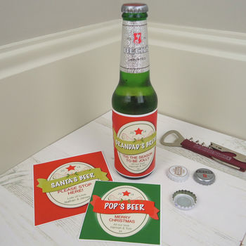 Personalised Christmas Beer Label, 2 of 2