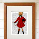 fox print, fox hunter, full by fabfunky home decor | notonthehighstreet.com