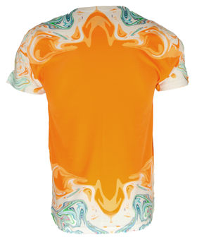 Unisex Orange Flamingo Printed T Shirt Tee, 3 of 3