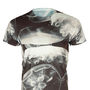 Unisex Monochrome Black Jellyfish Printed T Shirt Tee, thumbnail 1 of 3