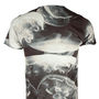 Unisex Monochrome Black Jellyfish Printed T Shirt Tee, thumbnail 3 of 3