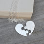 Personalised Jigsaw Puzzle Heart Necklaces In Silver, thumbnail 1 of 4