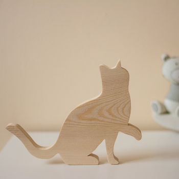 wooden cat toy