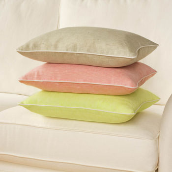 Linen Cushion Cover With Piping By Jodie Byrne | notonthehighstreet.com