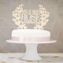 Personalised Heart Wreath Wedding Wooden Cake Topper, thumbnail 1 of 2