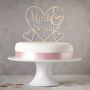 Personalised Heart Wooden Wedding Cake Topper, thumbnail 1 of 4