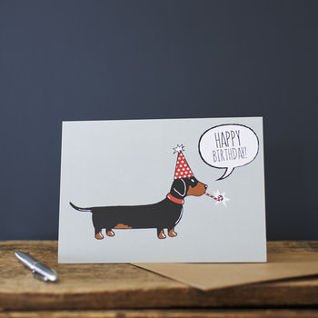 Dachshund / Sausage Dog Birthday Card, 2 of 2