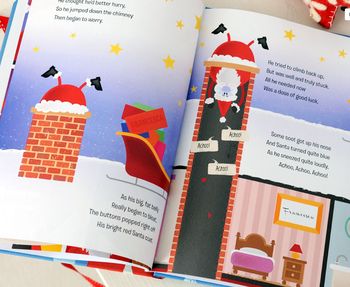 When Santa Got Stuck Up The Chimney Personalised Book, 2 of 10