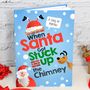 When Santa Got Stuck Up The Chimney Personalised Book, thumbnail 1 of 10
